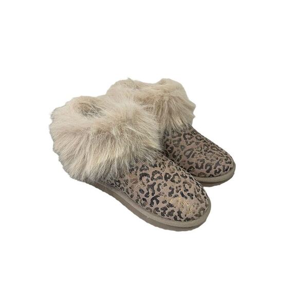 Very G Women’s Frost Leopard Print With Faux Fur Winter Boots Size 7 - Picture 3 of 7